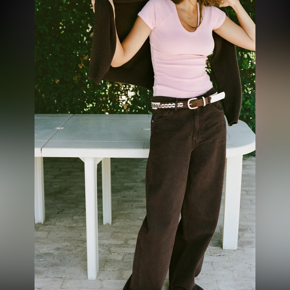 OVERSIZE TRF RELAXED JEANS WITH A MID WAIST